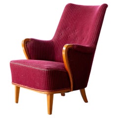 Swedish Lounge Chair by Axel Larsson for Hjalmar Jackson 1940's