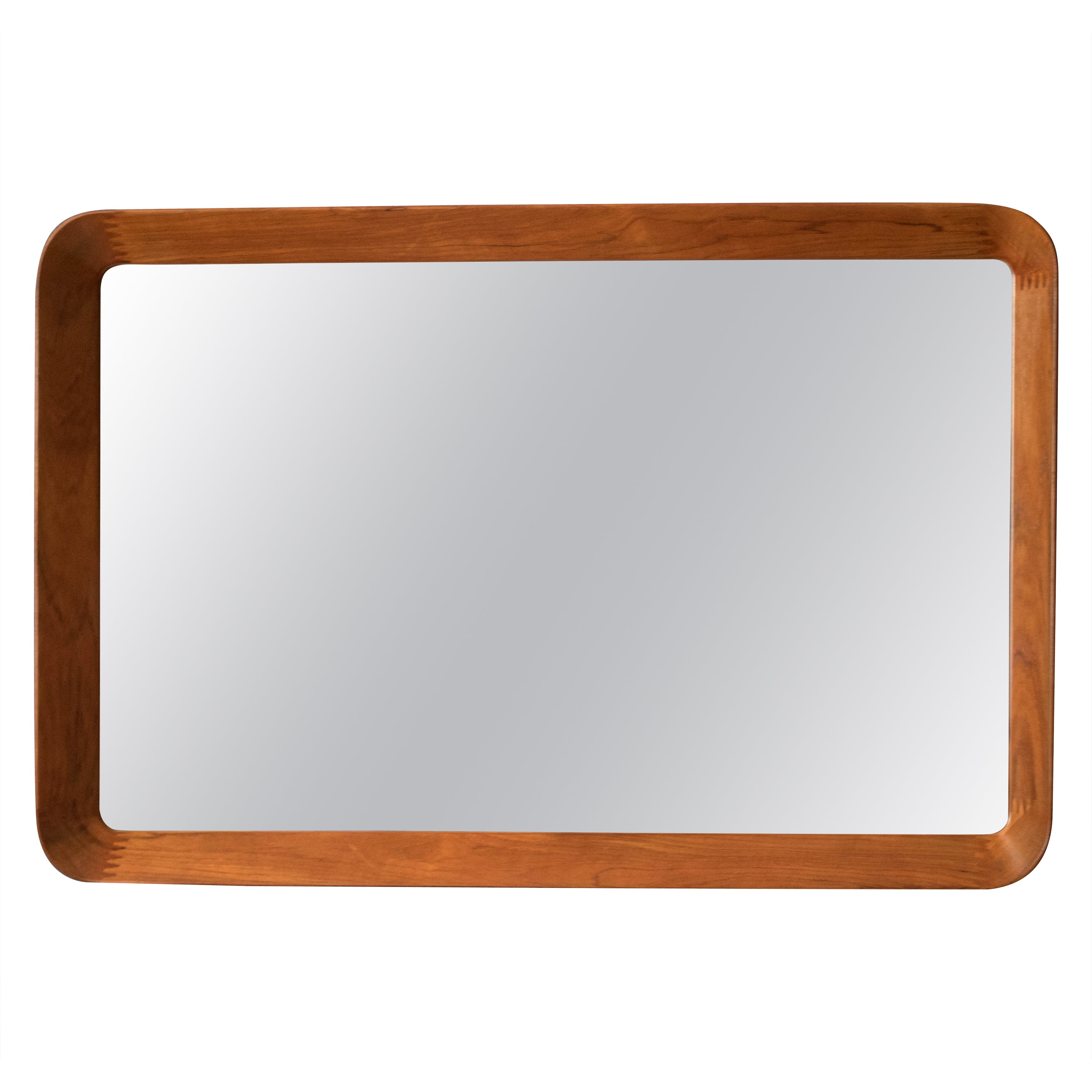 Danish Modern Teak Wall Mirror by Pedersen and Hansen at 1stDibs
