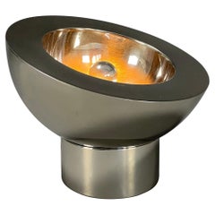 Italian 1970 Nickel Plated Adjustable Table Lamp