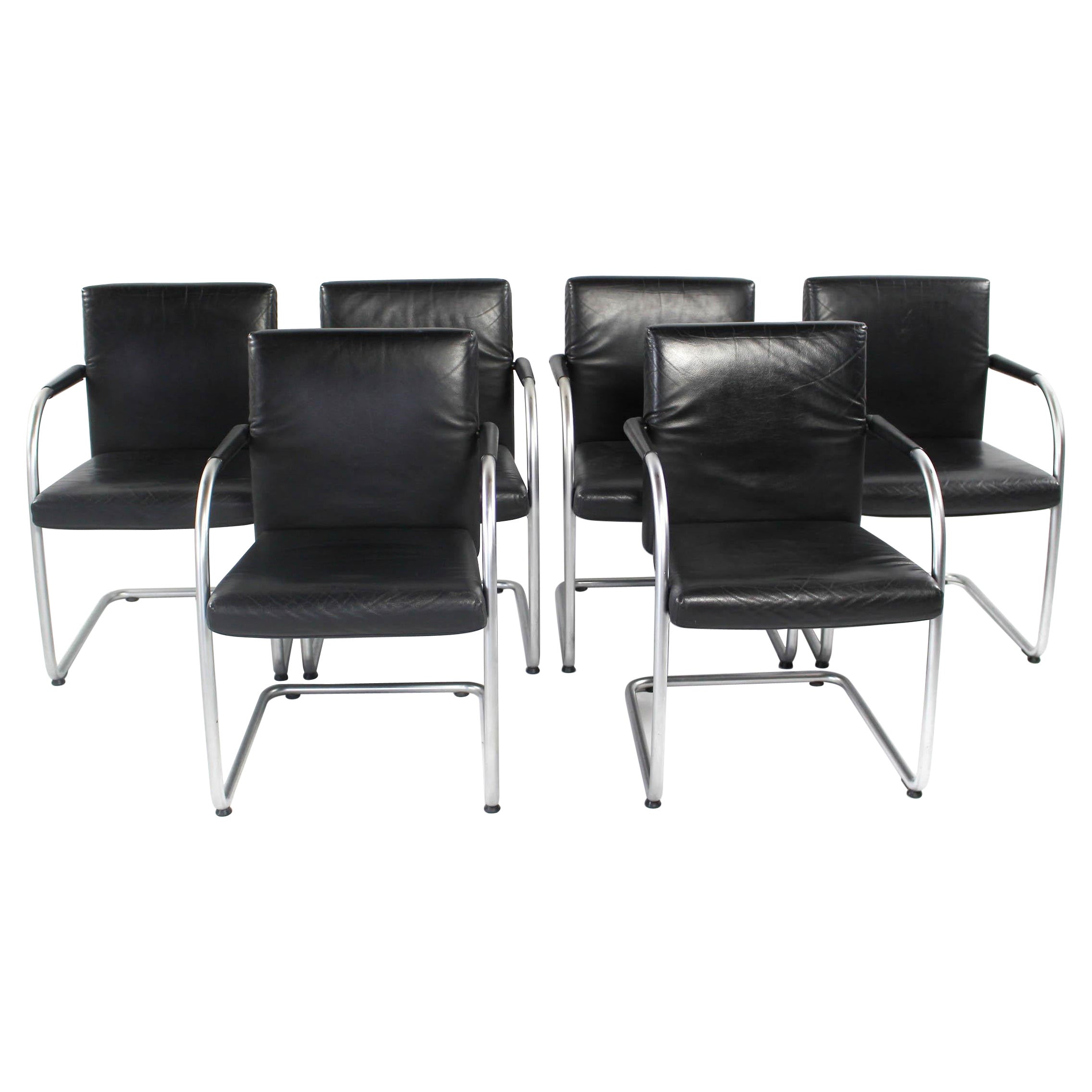 Leather Chairs by Antonio Citterio for Vitra For Sale