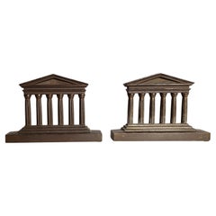 Vintage Bradley & Hubbard Bookends-Ancient Greek Temple Columns & Arch