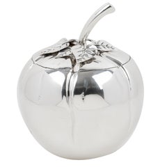 Teghini Firenze Silver Plate Tomato-shaped Ice Bucket, Italy 1960s
