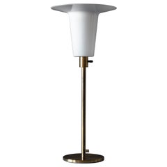 Wolfgang Haase, Large "Basis" Table Lamp, Brass, Acrylic, Luxus, Sweden, 1967s