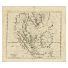 Antike Karte Südostasias von Chatelain, um 1732
