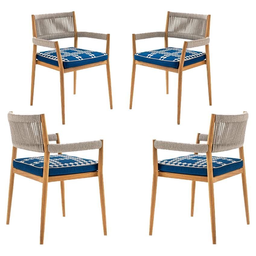 Ensemble de quatre chaises d'extérieur Dine Out de Rodolfo Dordoni par Cassina en vente