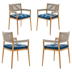 Ensemble de quatre chaises d'extérieur Dine Out de Rodolfo Dordoni par Cassina