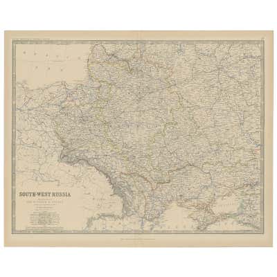 Antike Karte von Südschottland von Johnston, 1882 im Angebot bei 1stDibs Antike Karte von Südschottland von Johnston, 1882 im Angebot bei 1stDibs