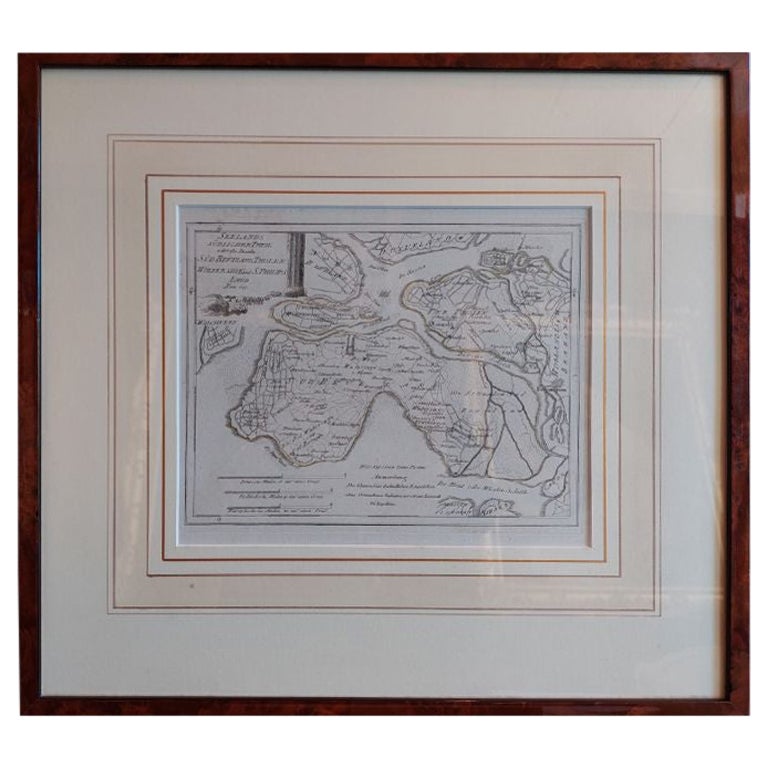 Antique Map of Southern Zeeland by Von Reilly, 1790 For Sale