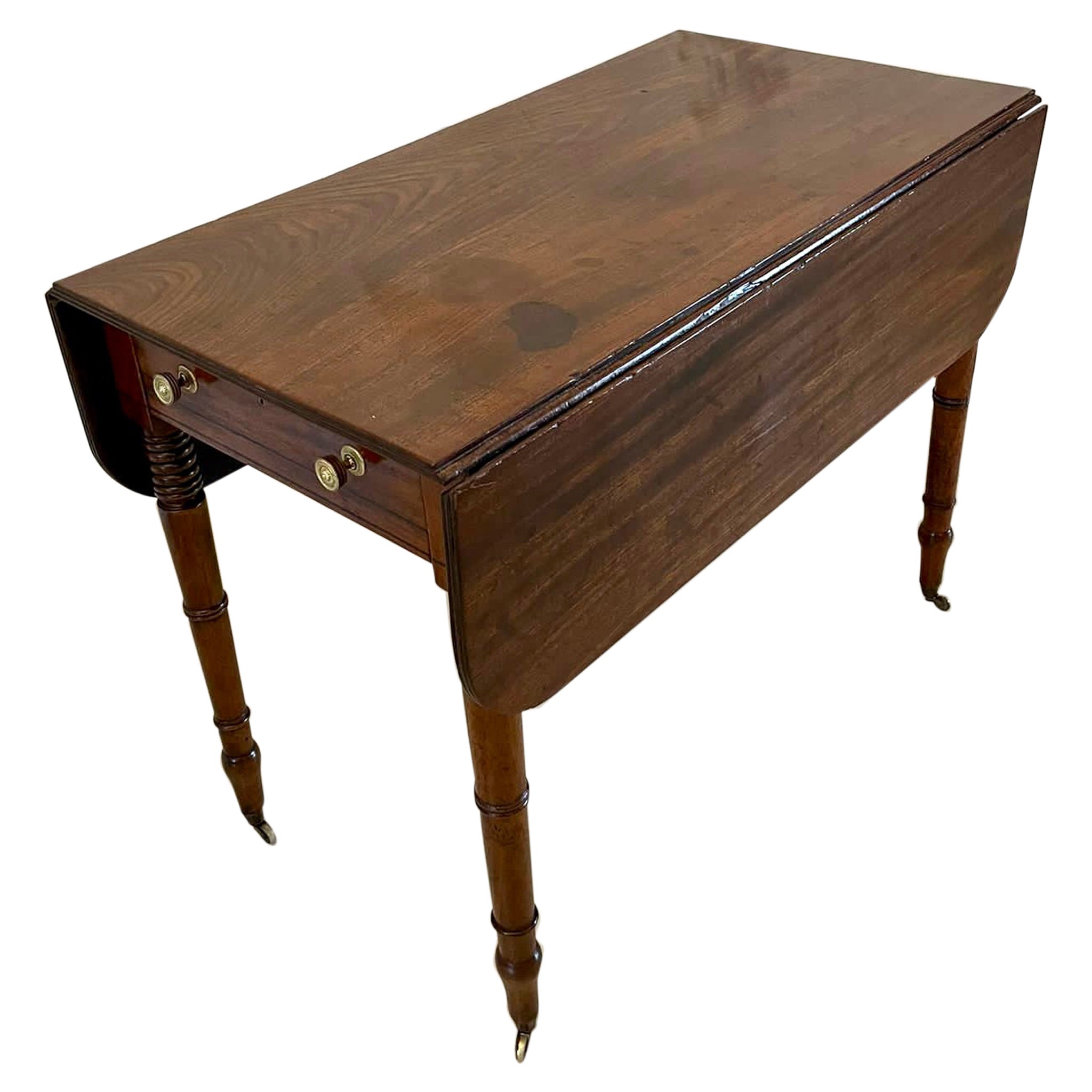 Antique George III Quality Mahogany Pembroke Table 