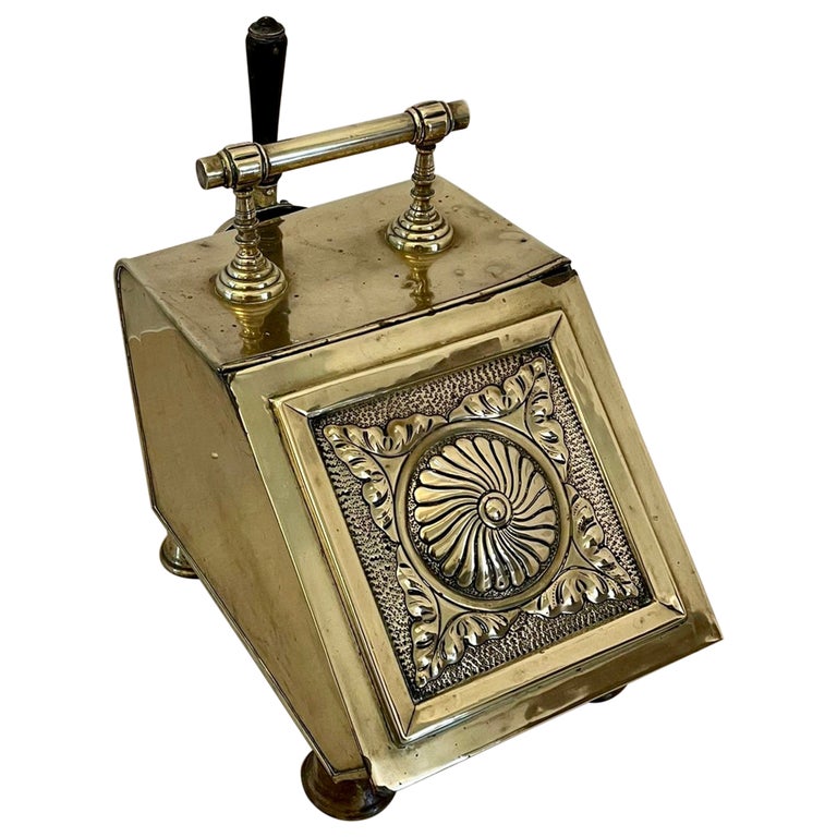 Antique Victorian Quality Brass Coal Scuttle at 1stDibs antique coal