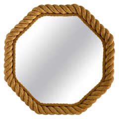 Octagonal Rope Mirror by Audoux Minet