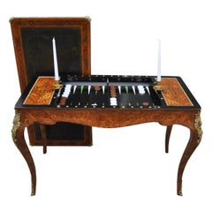 19th Century French Kingwood Regence Style Tric-Trac Games Table