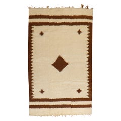 Ivory Brown Mohair Rug