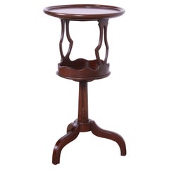 Baker Furniture Regency Mahogany Pedestal Smoker Stand or Occasional Side Table