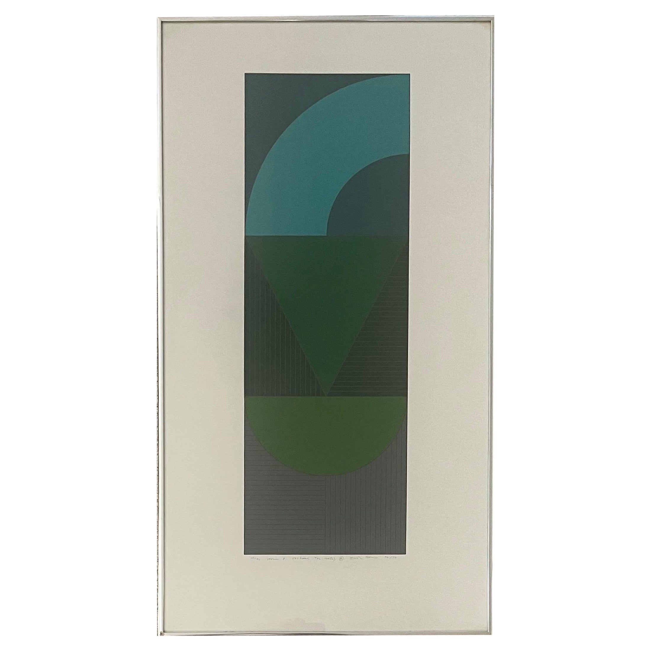 Abstract Screen Print Entitled "Series 8 Vertical Tri Motif (g)" by Gordon House For Sale