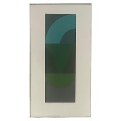 Abstract Screen Print Entitled "Series 8 Vertical Tri Motif (g)" by Gordon House
