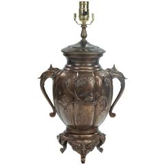Japanese Bronze Table Lamp