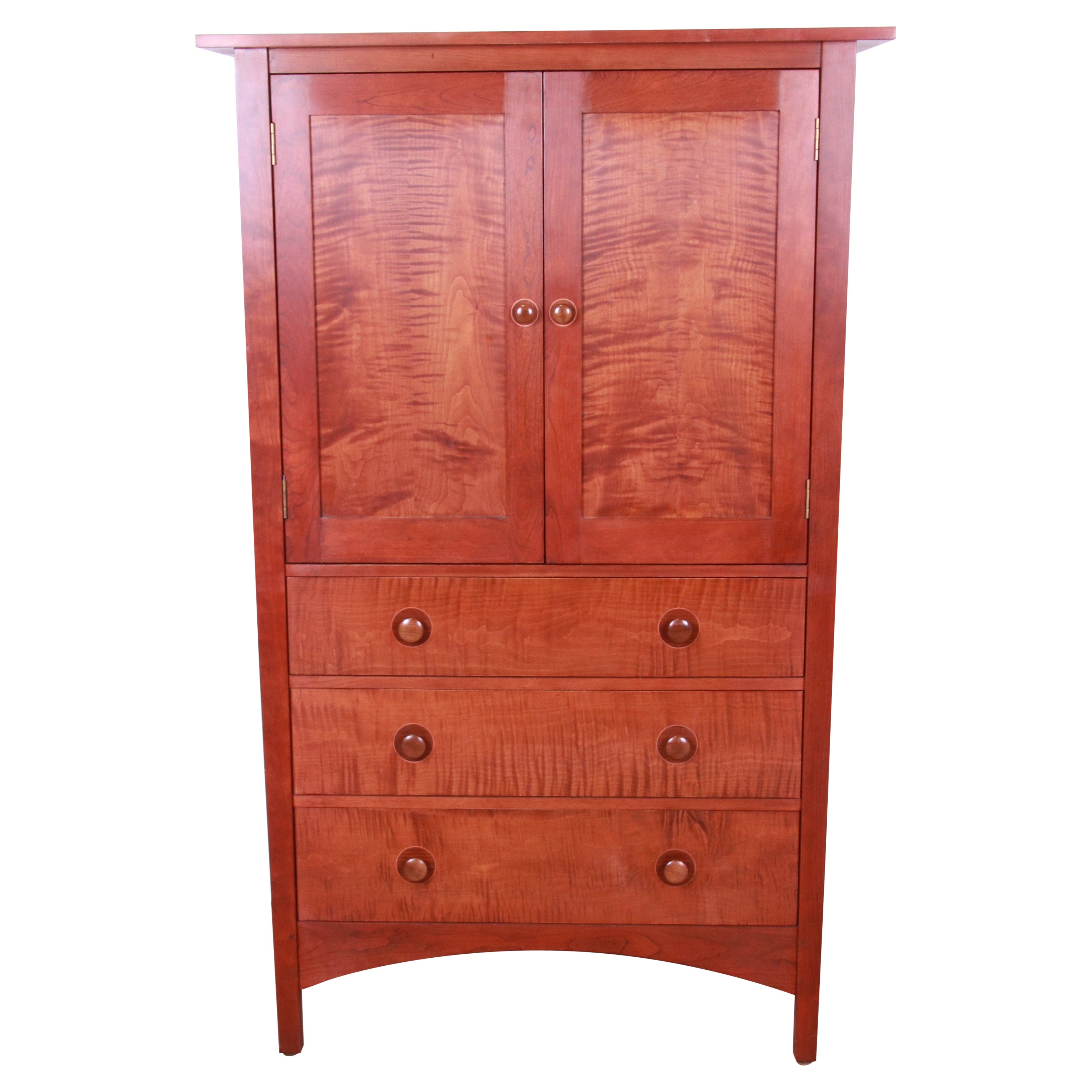 Stickley Harvey Ellis Collection Cherry Wood and Tiger Maple Gentleman's Chest