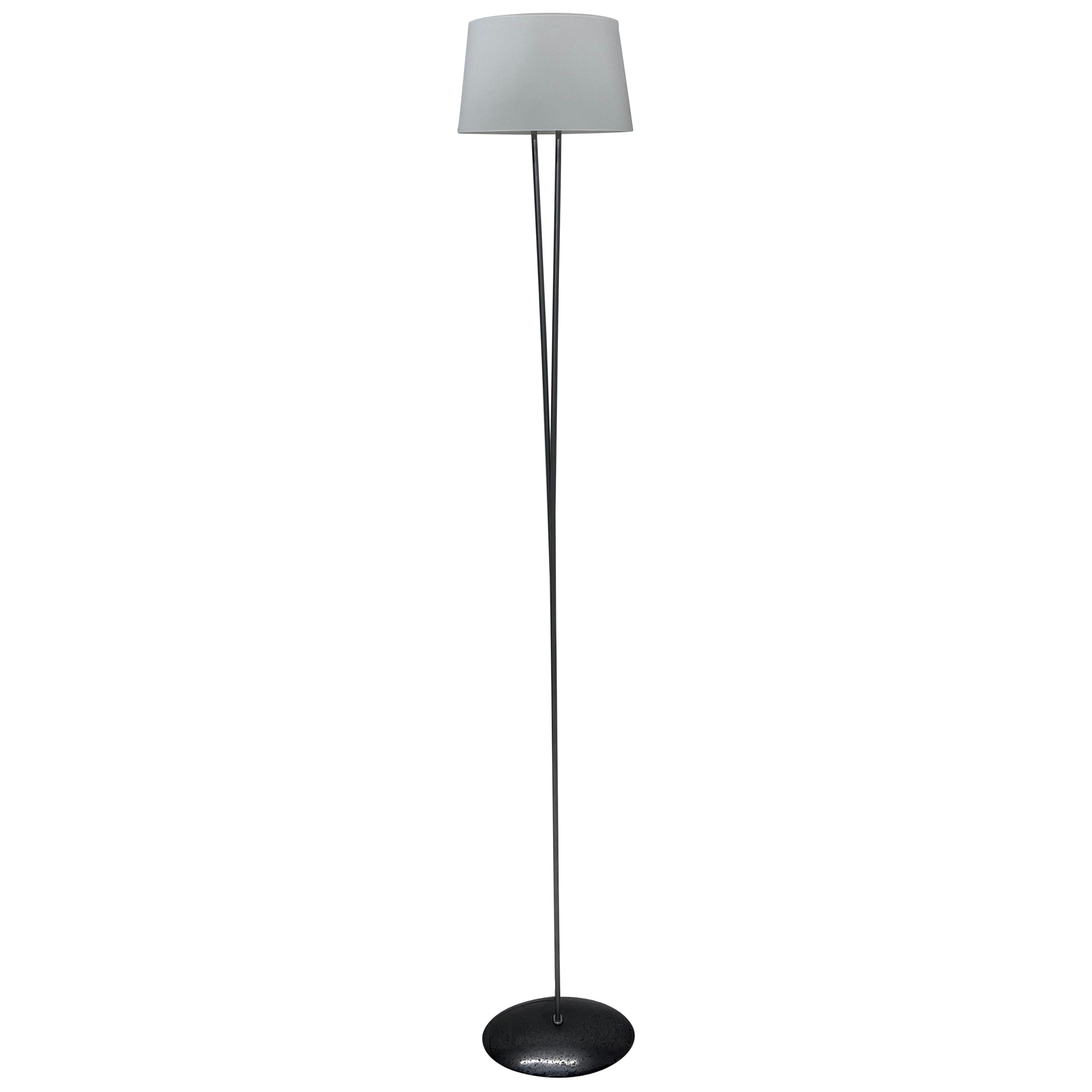 Valerio Bottin Vitt Terra Series White Murano and Steel Floor Lamp for Foscarini For Sale