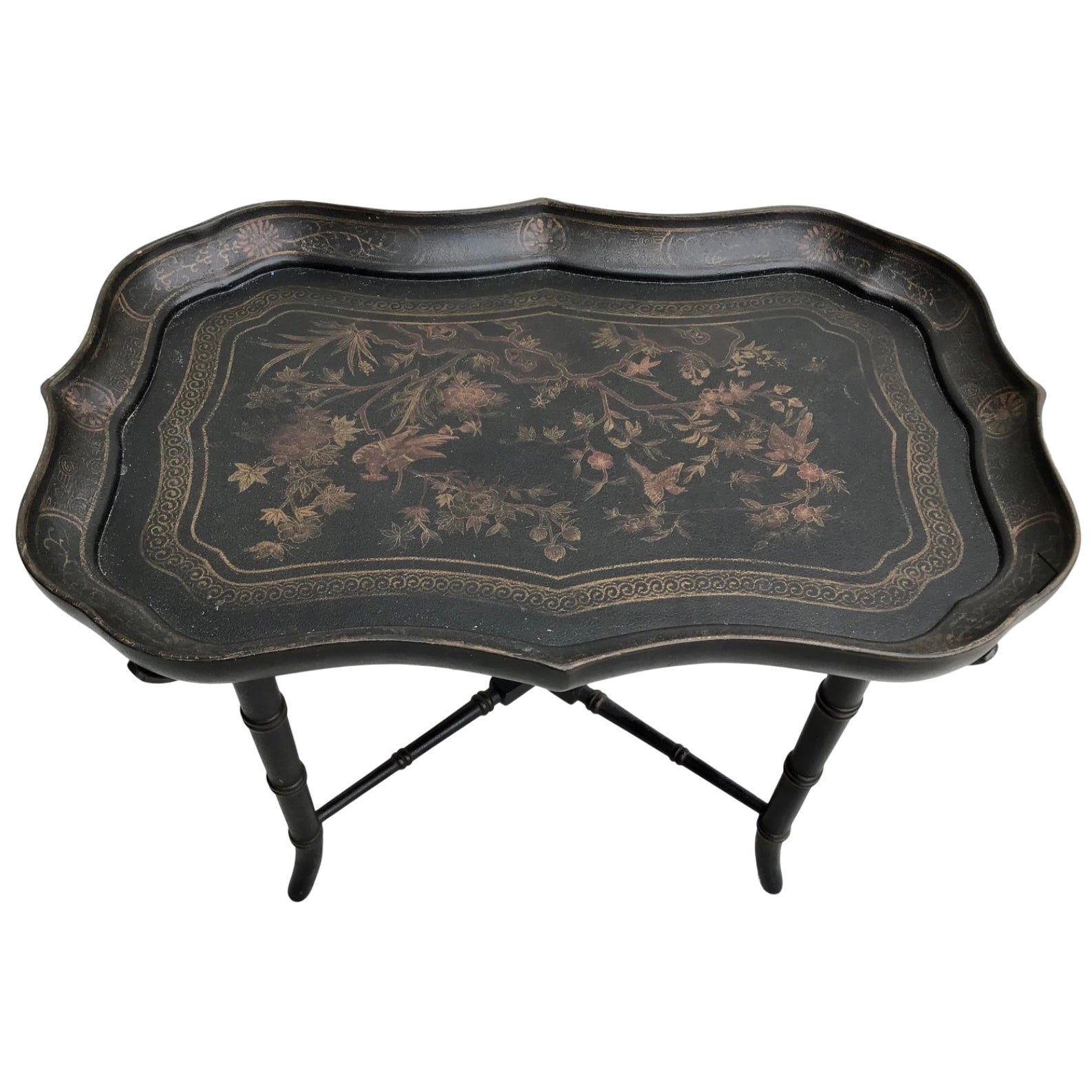 Faux Bamboo Chinoiserie Tray Cocktail Table Bombay Co.
