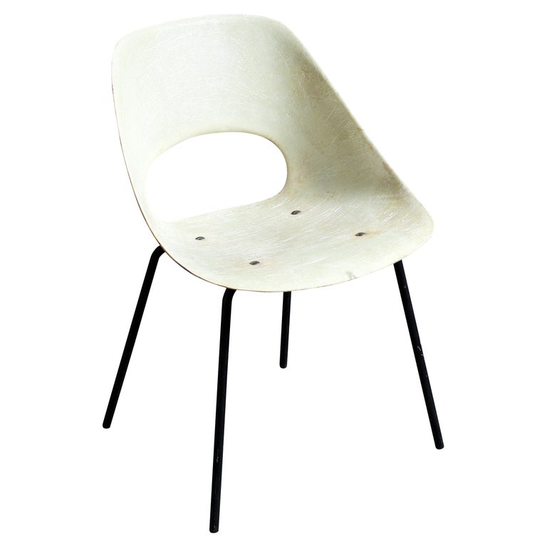 Pierre Guariche Tonneau Chair | 1stDibs