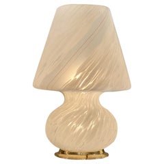 Murano Opaque Glass Mushroom Table Lamp, 1970s-80s, Italy