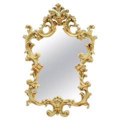 20th Century Lacquered and Gold Wood and Plaster Venetian Mirror, 1960