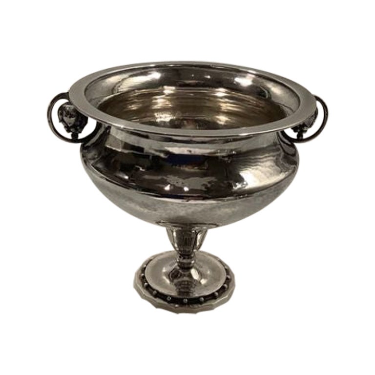 Rare Georg Jensen Paris Silver Bowl No 498 For Sale