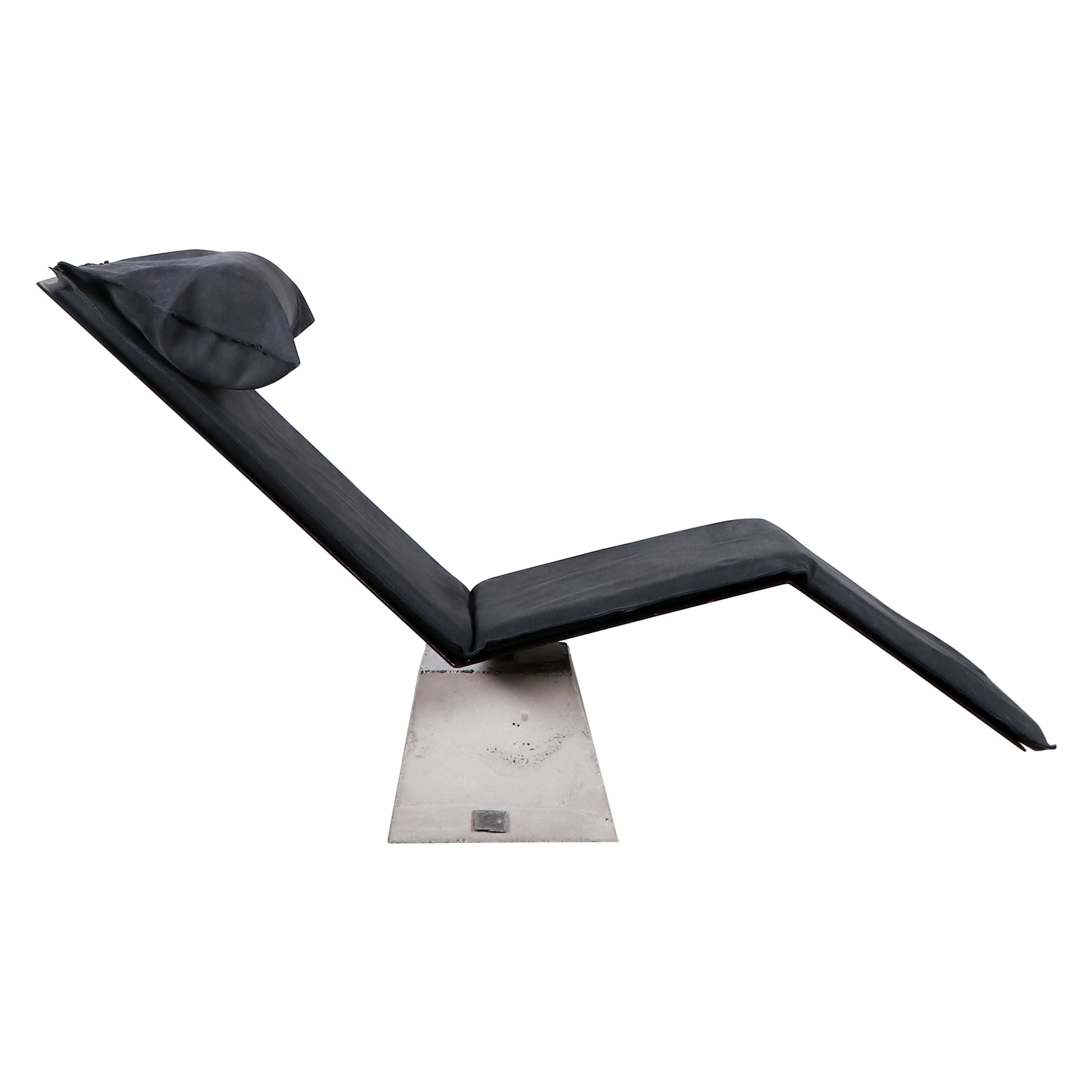 Contemporary Black Lounge Chair / Chaise Lounge, Flykt Chair by Lucas Morten