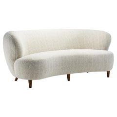 Curved Sofa by Otto Schulz (Attr.) for Boet Göteborg, Sweden 1940s