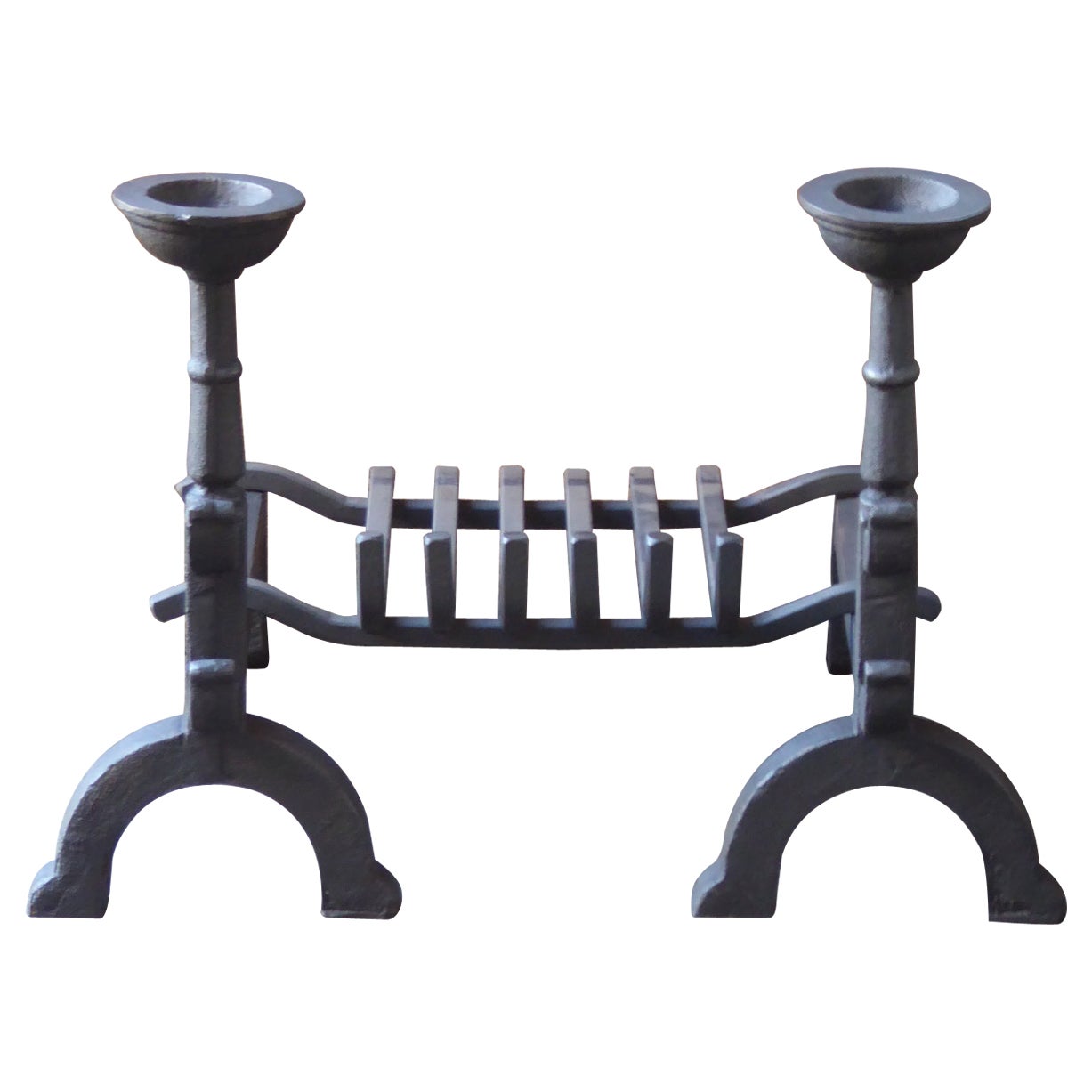 French Neogothic Fire Grate, Fireplace Grate For Sale
