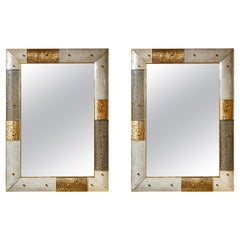 Pair of Murano glass mirrors by Studio Glustin