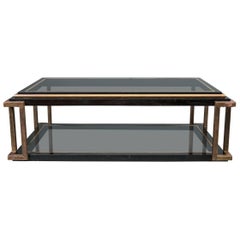 Italian Glass Top Cocktail Table