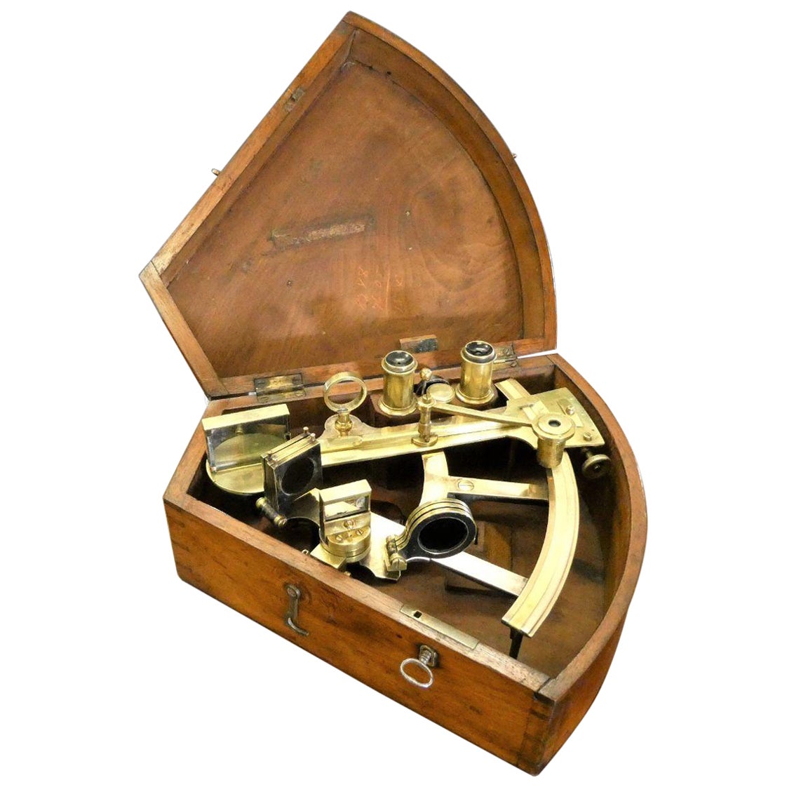 Scott London Brass Sextant Sextant for Mariners Surveyors-Nautical Gifts-Sexton Sailors Art Antique Brass Nautical Sextant Wooden Box-Navigation Nautical Sextant Instrument-C-1679 J 