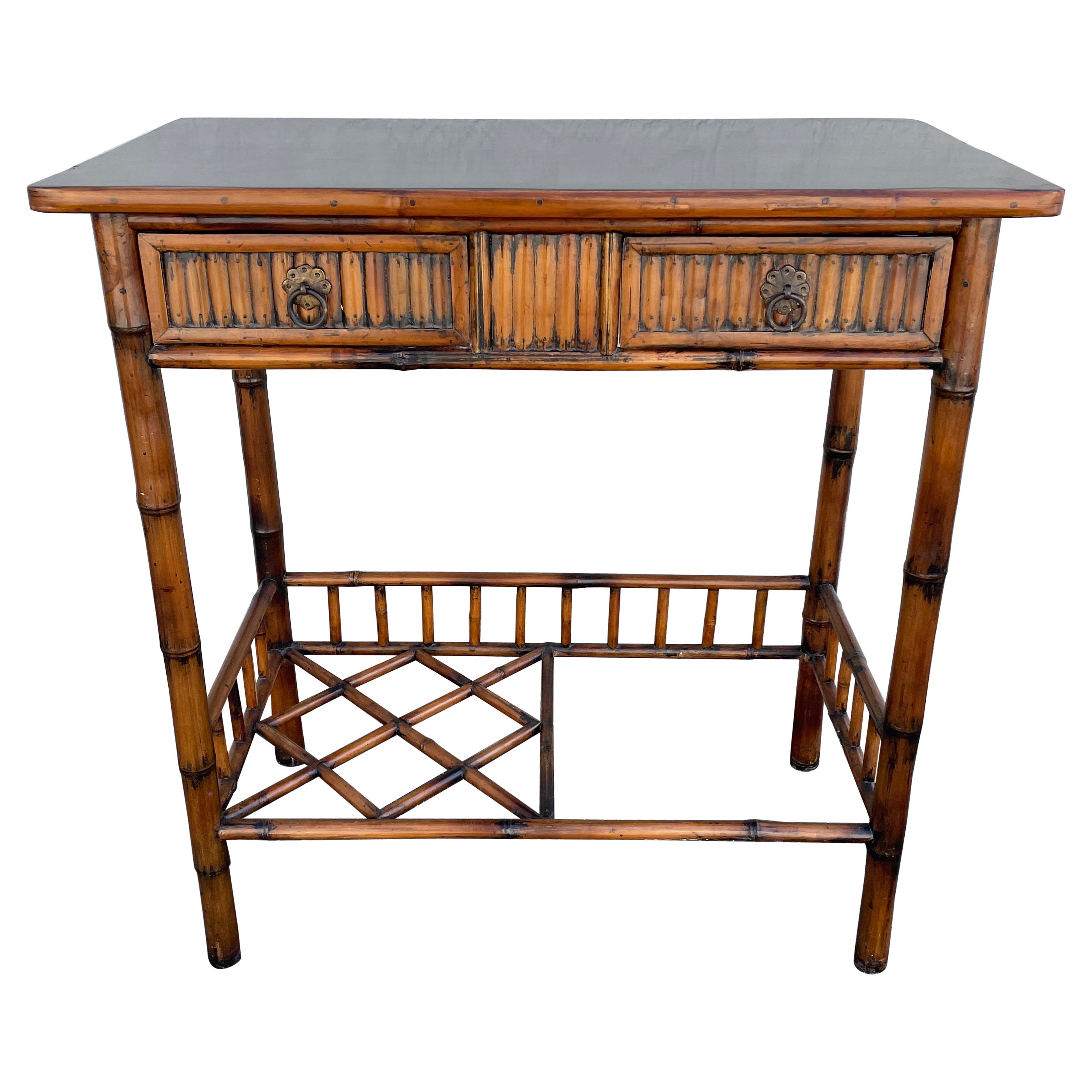 Superb Vintage Bamboo Bistro Table with Two Chairs at 1stDibs vintage