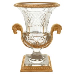 French 19th Century Louis XVI St. Baccarat Crystal and Ormolu Vase