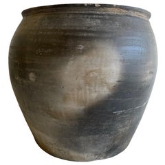 Vintage Matte Oil Pottery Large Decorative Pot