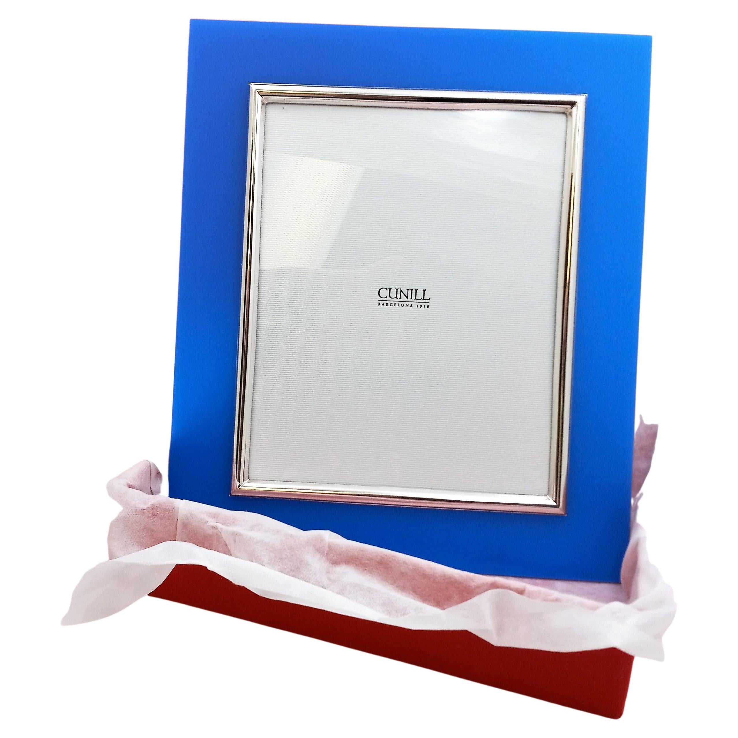 Modern Silver & Blue 'Possibly' Bakelite Frame-Brand New in Original Box For Sale