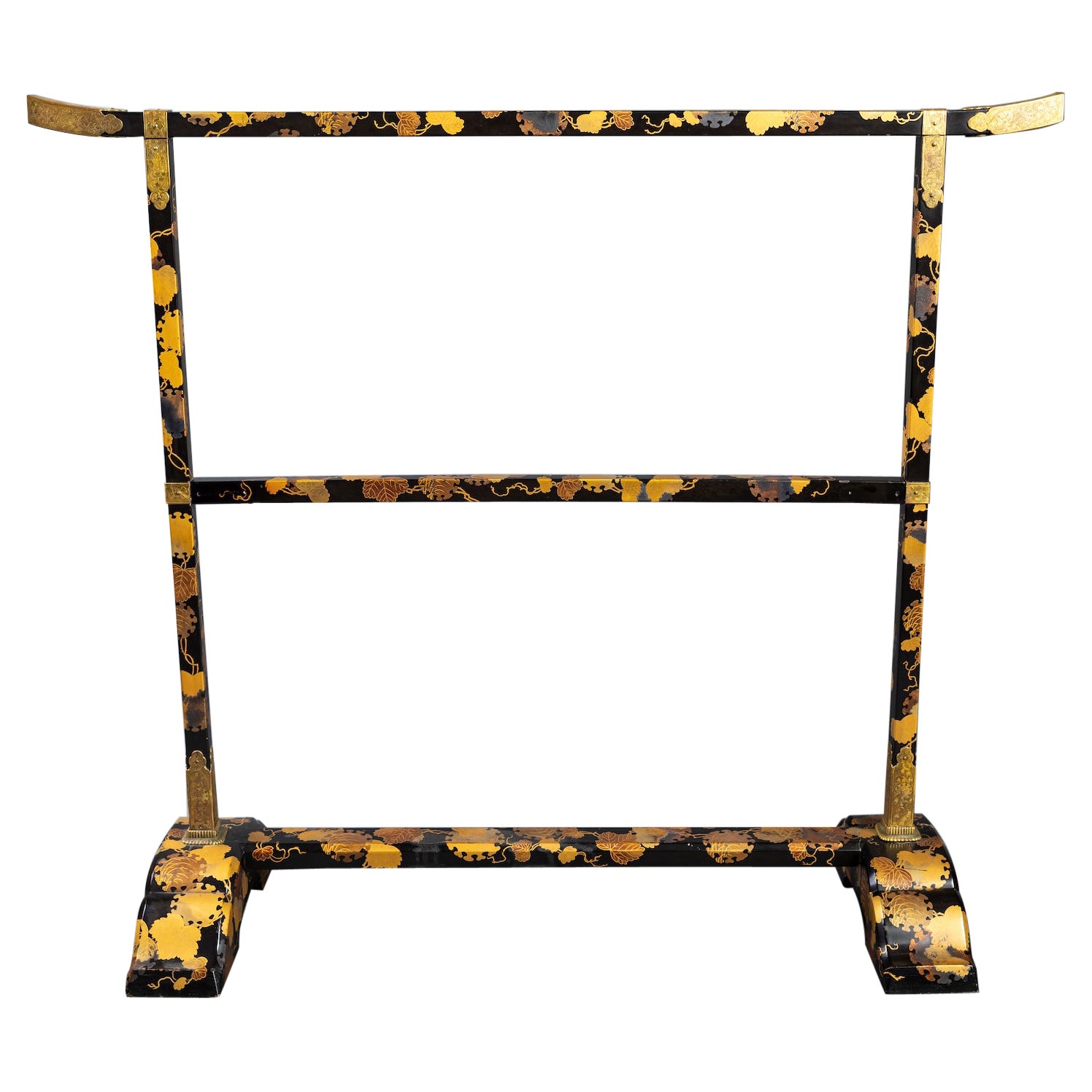 Beautifully Decorated Lacquer Towel  Rack for Tea Ceremony. 