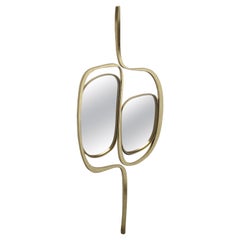 Bronze-Patina Brass Mirror by R&Y Augousti