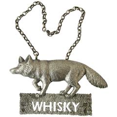 Vintage Fox Sterling Silver "Whisky" Label