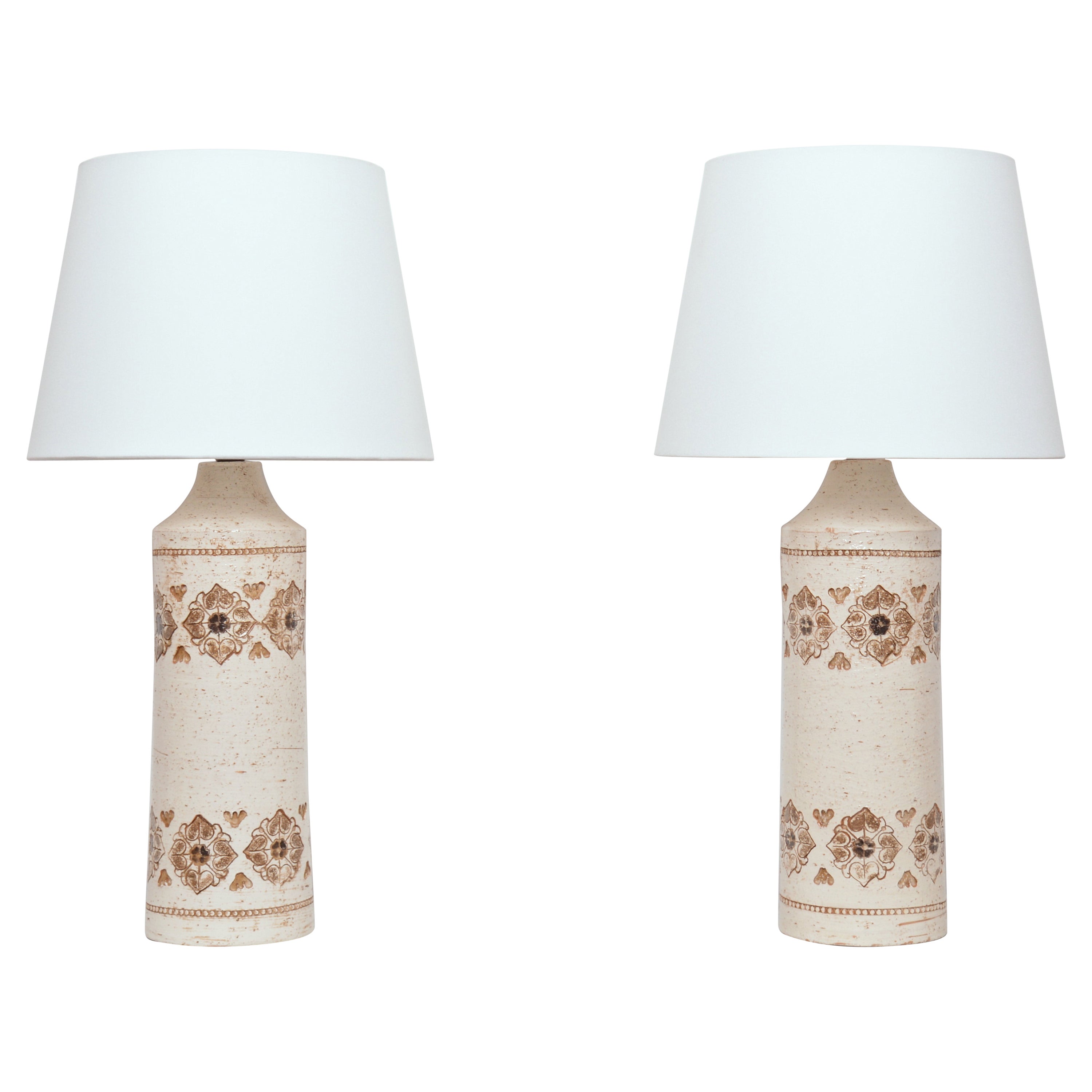 Pair of Italian Aldo Londi Bitossi Table Lamps