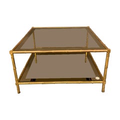 Bamboo Effect Coffee Table, Italy, 1960s