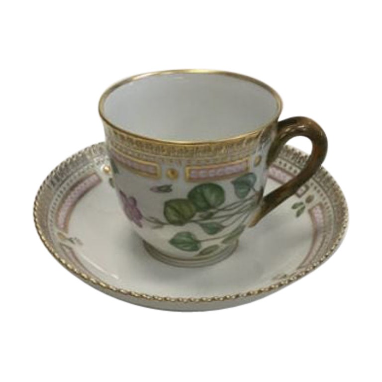 Royal Copenhagen Flora Danica Bouillon Cup with Saucer No 20/3612 For Sale  at 1stDibs
