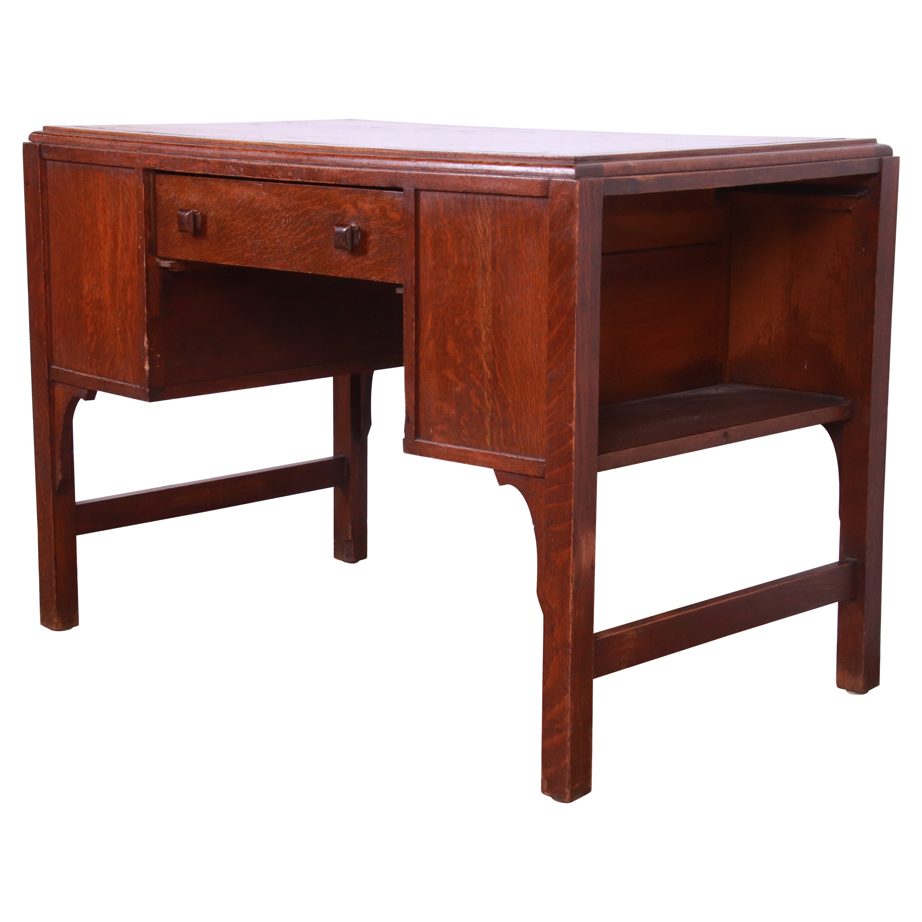 Antique Arts & Crafts Oak Writing Desk From Frank Lloyd Wright's DeRhodes House For Sale