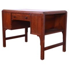 Antique Arts & Crafts Oak Writing Desk From Frank Lloyd Wright's DeRhodes House