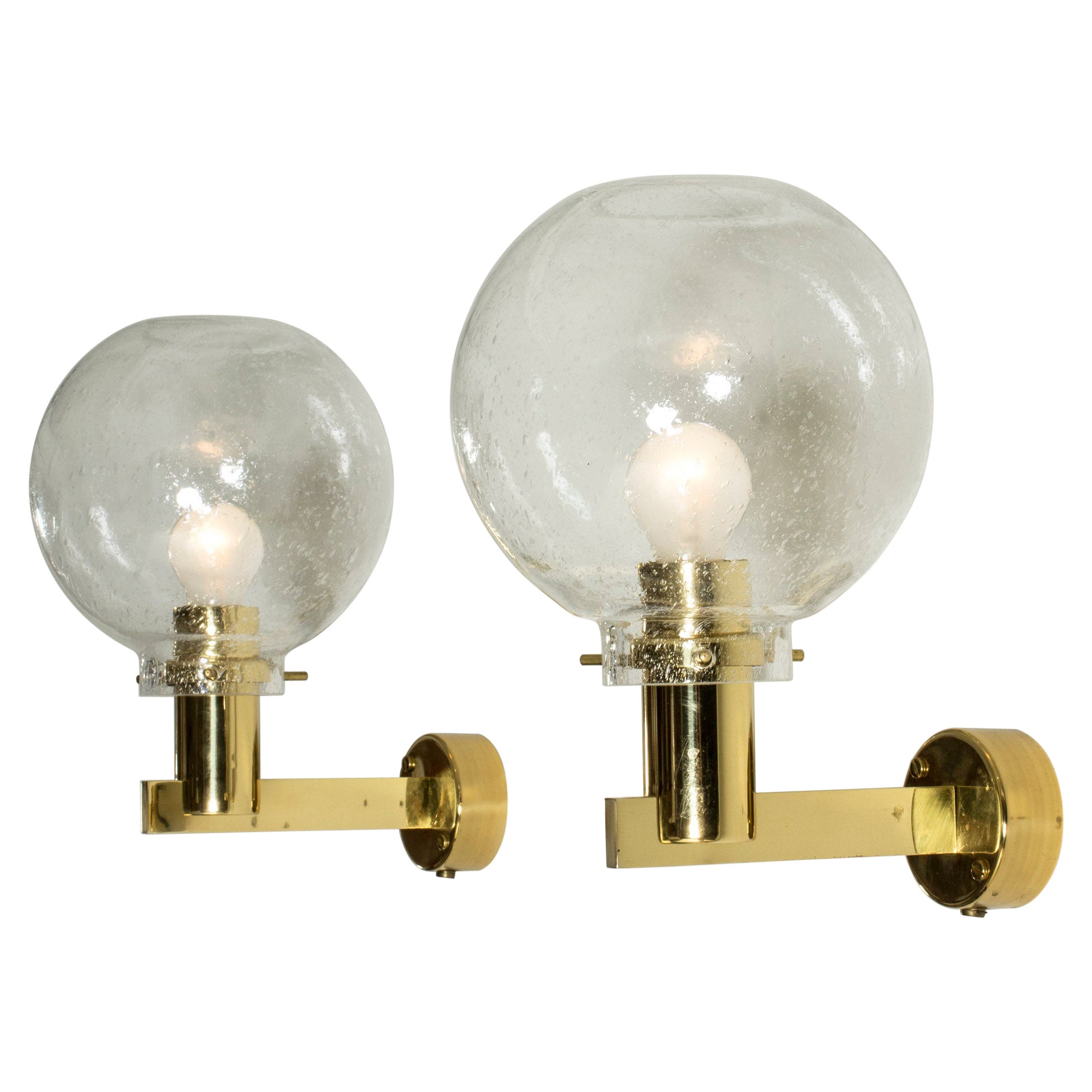 Pair of Wall Lights by Hans-Agne Jakobsson, Sweden, 1960s For Sale