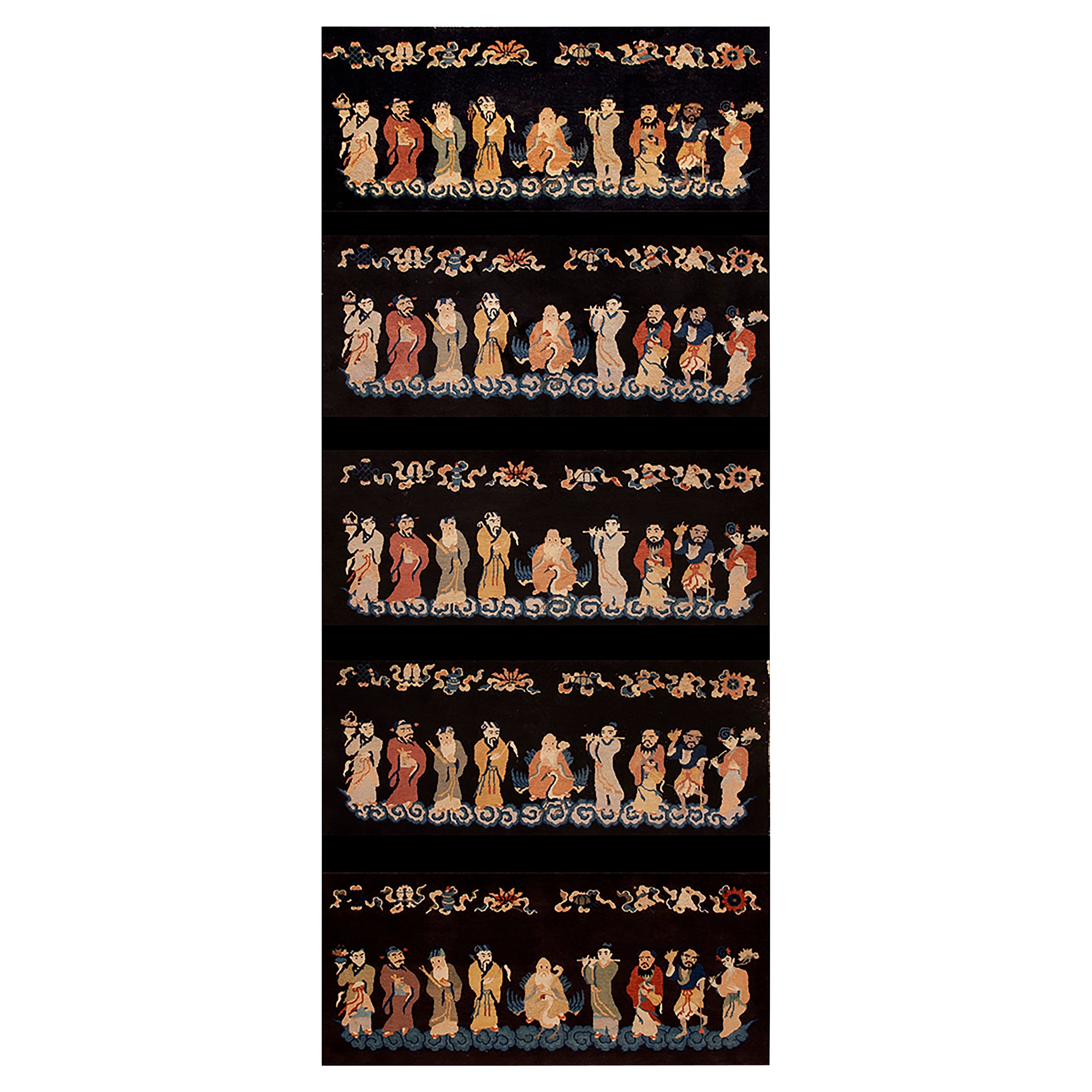 1920s Pictorial Chinese Art Deco Carpet ( 5'6" x 12'6" - 170 x 380 cm ) For Sale
