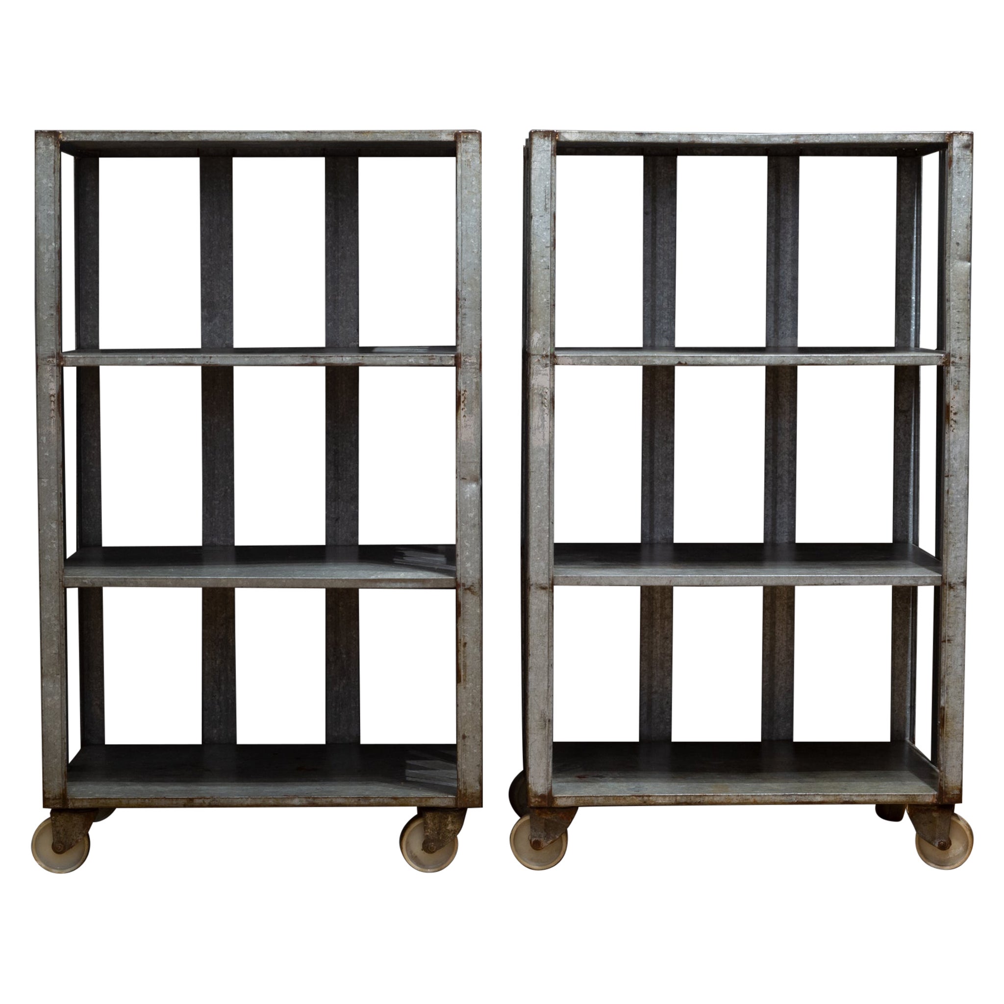 Jim's Rolling Factory Shelves at 1stDibs