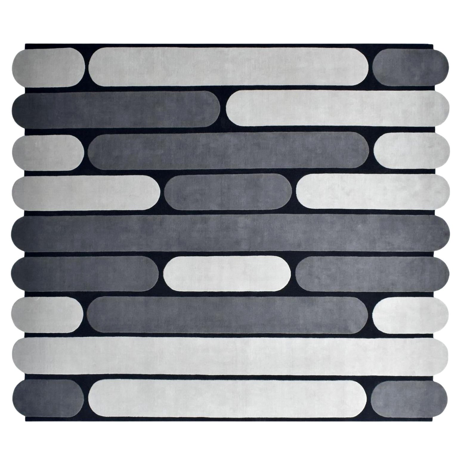 Rock Paper Edge Medium Rug by Art and Loom For Sale at 1stDibs